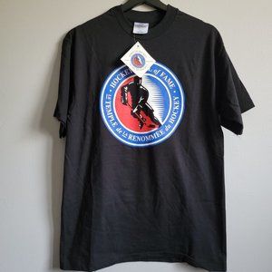NWT Vintage Bulletin NHL Hockey Hall Of Fame Black Size Small Short Sleeve Shirt